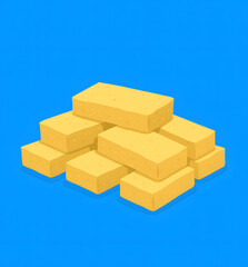 Fototapeta premium Fish cakes malaysian cooking ingredients