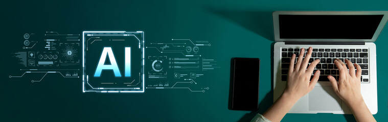 A futuristic user interface for business intelligence. This advanced AI dashboard displays complex data analysis, charts, and graphs for strategic corporate insights. Fermion