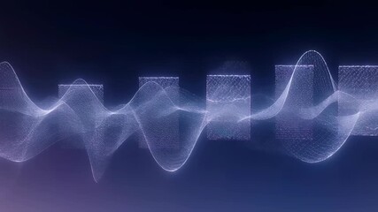 Abstract visual representation of data waveforms and metrics - Powered by Adobe