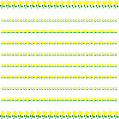 シンプルでかわいいチューリップの便箋_メモ帳やメッセージカード等に最適_黃