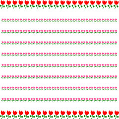 シンプルでかわいいチューリップの便箋_メモ帳やメッセージカード等に最適_赤