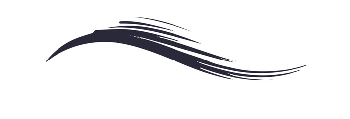 お正月や和風なデザインに使えるブラシストローク。毛筆の筆跡。筆文字。