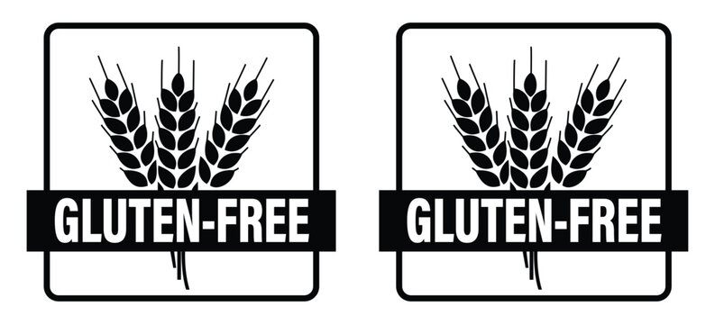 Gluten-free icon with wheat stalks, ideal for food packaging, product labeling, and dietary restriction needs