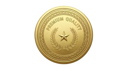 Premium Quality Round Gold Foil Seal with Embossed Effect