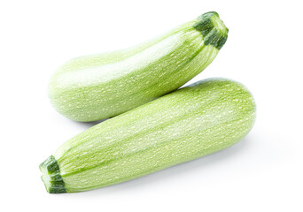 zucchini or marrow isolated on white background. clipping path