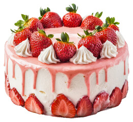 Vibrant strawberry cake bakery treats sweet food photography