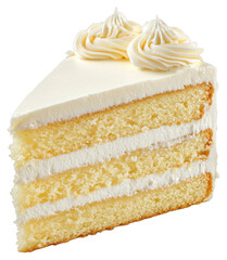 Delicious vanilla cake slice bright kitchen food photography