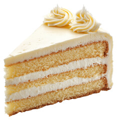 Delicious vanilla cake slice bakery food photography bright setting