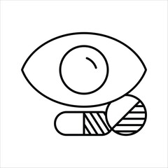Vector illustration symbolizing comprehensive eye care and the critical role of medical treatment in maintaining optimal visual health, representing vision and prescription remedies