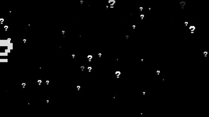 Question mark depth pixel art prores 4k 60 fps alpha channel animation loop
