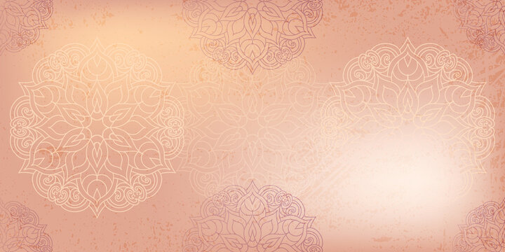 mandala vintage art, ancient vedic background design, painting texture with circular shapes, unique grunge effects