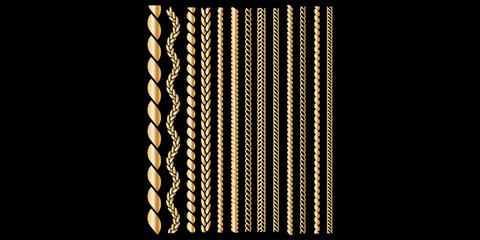 Seamless rope brush set for illustrator © TRENDING VECTOR ART3