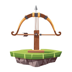 Enchanted blue crystal mace with purple handle and glowing magic energy orb for wizard or battle mage