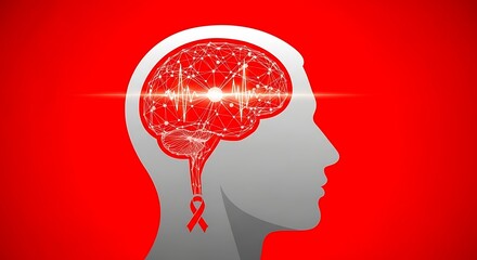 Understanding brain health alzheimer's awareness mental health and neurological disorders concept art