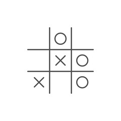 Tic tac toe line icon