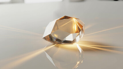 Stunning gem reflecting light, perfect for luxury branding and sophisticated designs, conveying elegance and value, ideal for jewelry or investment concepts