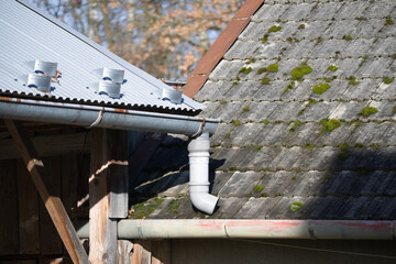 Detailed View of Rain Gutter on Roof