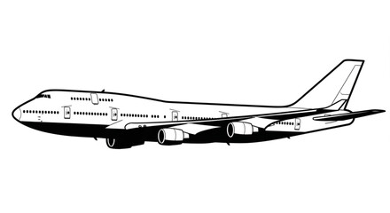 Boeing 747 vector ilustration 