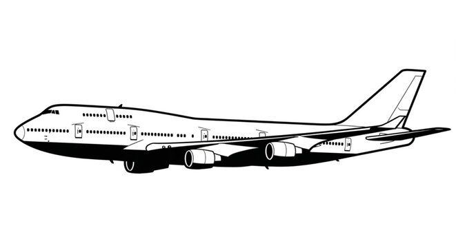Boeing 747 vector ilustration 