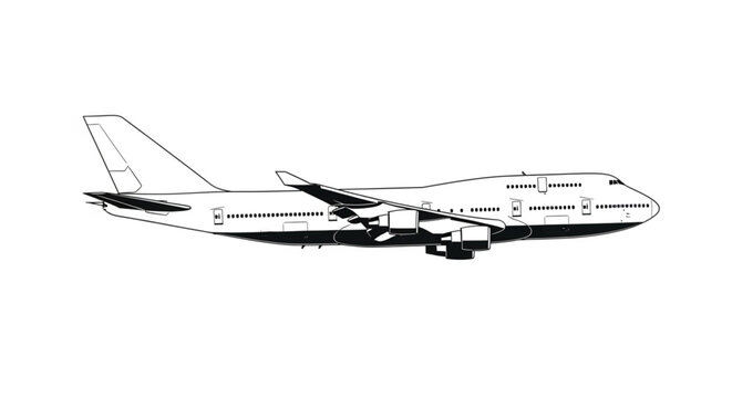 Boeing 747 vector ilustration 