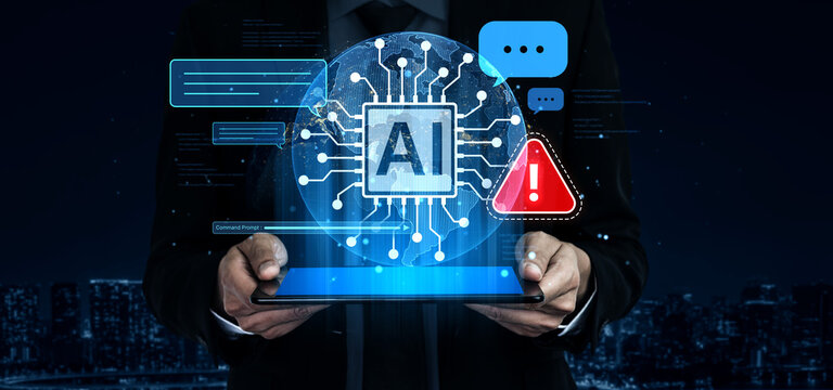 AI interface showing prompt error warning and system alert. AI prompt failure can lead to incorrect output or hallucination. Managing AI prompt error is crucial in safe AI deployment. Spline