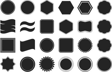 Geometric Shapes Vector Pack – Labels, Frames, Badges, Icons Collection