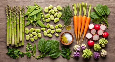 Fresh Spring Vegetables - A Colorful and Healthy Display.