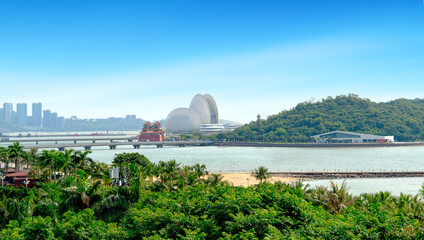 Zhuhai, a coastal city in the Greater Bay Area, Guangdong, China.