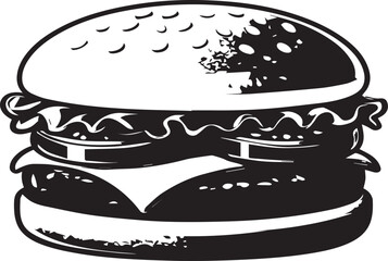 Retro Fast Food Burger Graphic