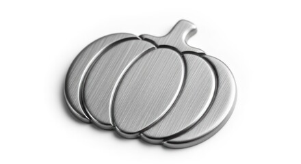 Metallic pumpkin decoration on white
