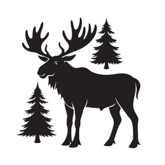 Moose Northern Monarch Grand Forest Silhouette
