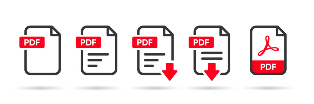 Download button icon. Upload icon. Down arrow bottom side symbol. Click here button. Save cloud icon push button for UI UX, website, mobile application. Download pdf file button