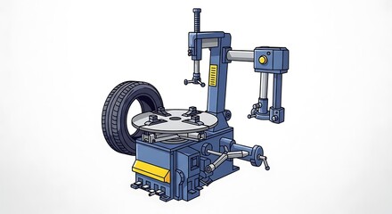 Professional Tire Changer Machine for Vehicle Maintenance and Repair.