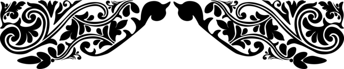 traditional pattern of sumatera. floral pattern with dark color