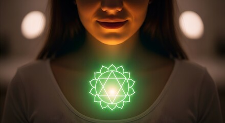 Anahata Heart Chakra - Sacred Green Lotus Mandala for Meditation, Spiritual Healing and Energy Balance