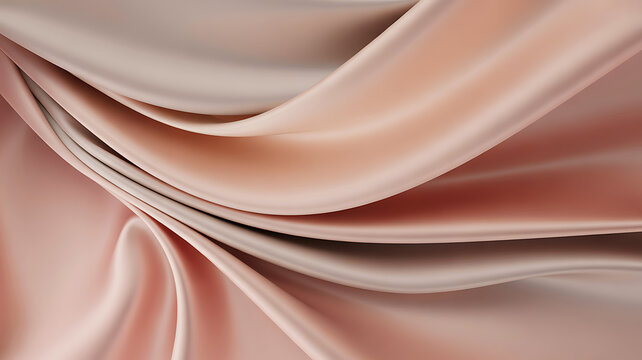 Soft peach silky fabric with gentle folds and smooth texture