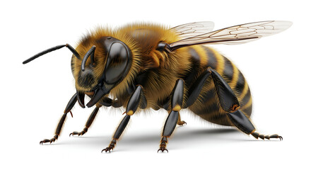 bee on white background