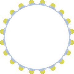 Mountains frame. Empty frame box. Hand drawn vector illustration. Design for greeting card, banner