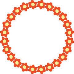 Elegant round frames decorated with green leaves. Floral wreath design for greeting or wedding card