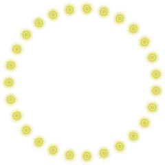 Star round frame. Sunburst explosion star. Template with empty space for your text