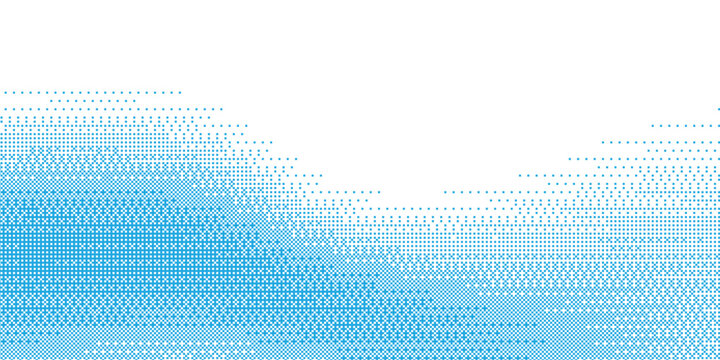 minimalist bitmap grunge gradient texture. Black and white pixelated dither pattern wallpaper. Wide rasterized backdrop.