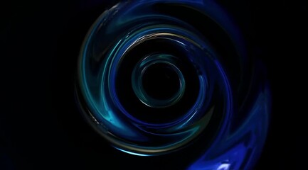 An abstract neon background featuring a fractal geometric spiral, - Powered by Adobe