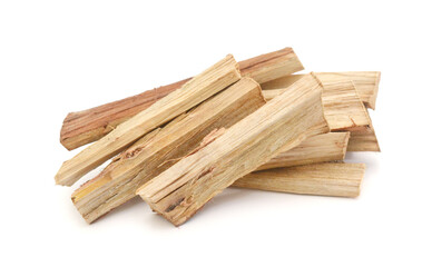 Birch Fire wood isolated on white