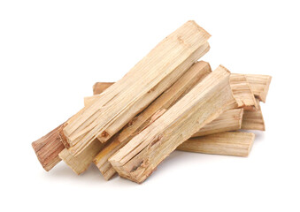 Birch Fire wood isolated on white