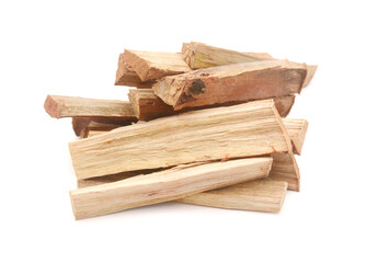 The logs of fire wood isolated on white