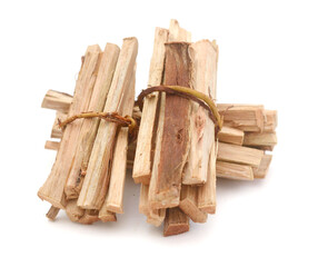 The logs of fire wood isolated on white