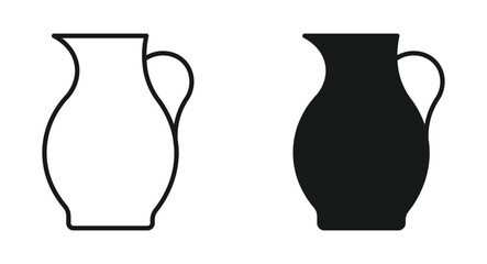 Water Pitcher Icon , jar icon, vector illustration . 