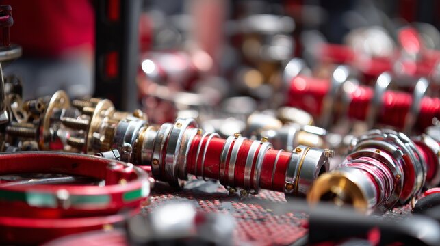 Colorful Christmas tree ornaments and baubles in store display with festive holiday mood - Powered by Adobe