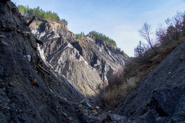 rock in the mountains, Salt Canyon, Lopatari Village, Buzau, Romania