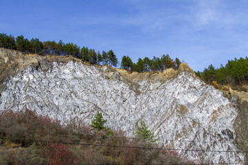 rocky mountain landscape, Salt Canyon, Lopatari Village, Buzau, Romania